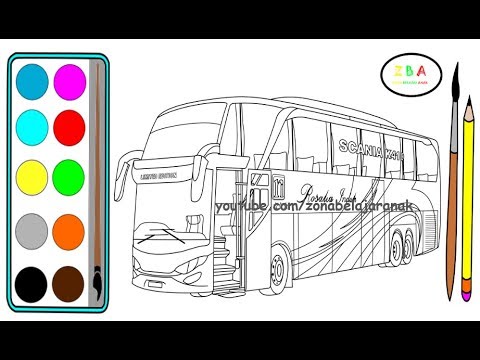 Detail Gambar Bus Untuk Mewarnai Nomer 9