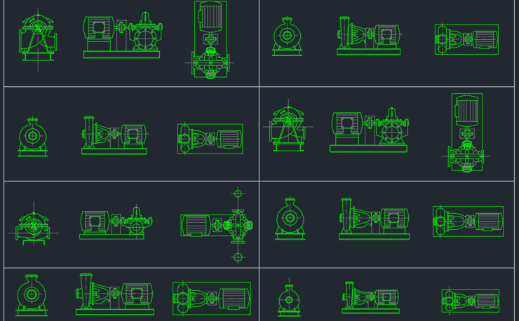 Detail Gambar Cad 2 Dimensi Pompa Air Nomer 12