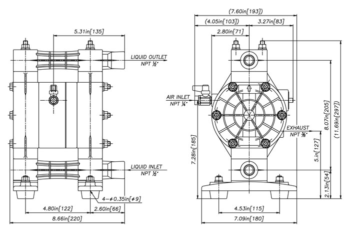 Detail Gambar Cad 2 Dimensi Pompa Air Nomer 20