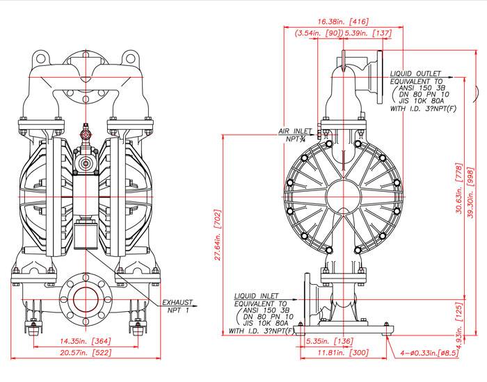 Detail Gambar Cad 2 Dimensi Pompa Air Nomer 21