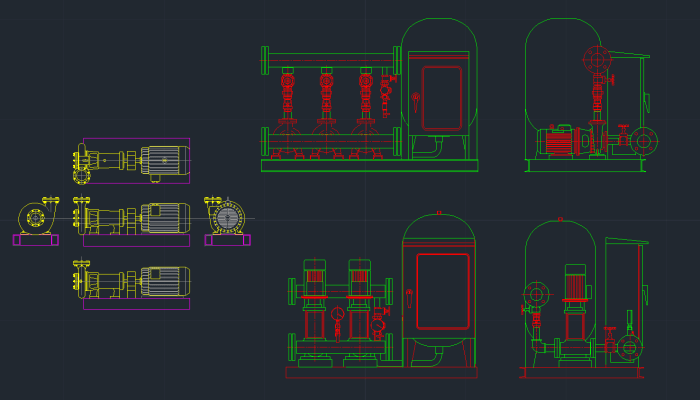 Detail Gambar Cad 2 Dimensi Pompa Air Nomer 23