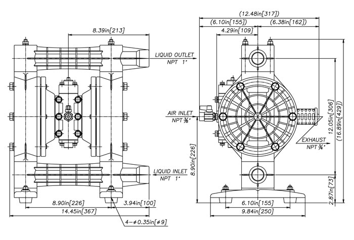 Detail Gambar Cad 2 Dimensi Pompa Air Nomer 24