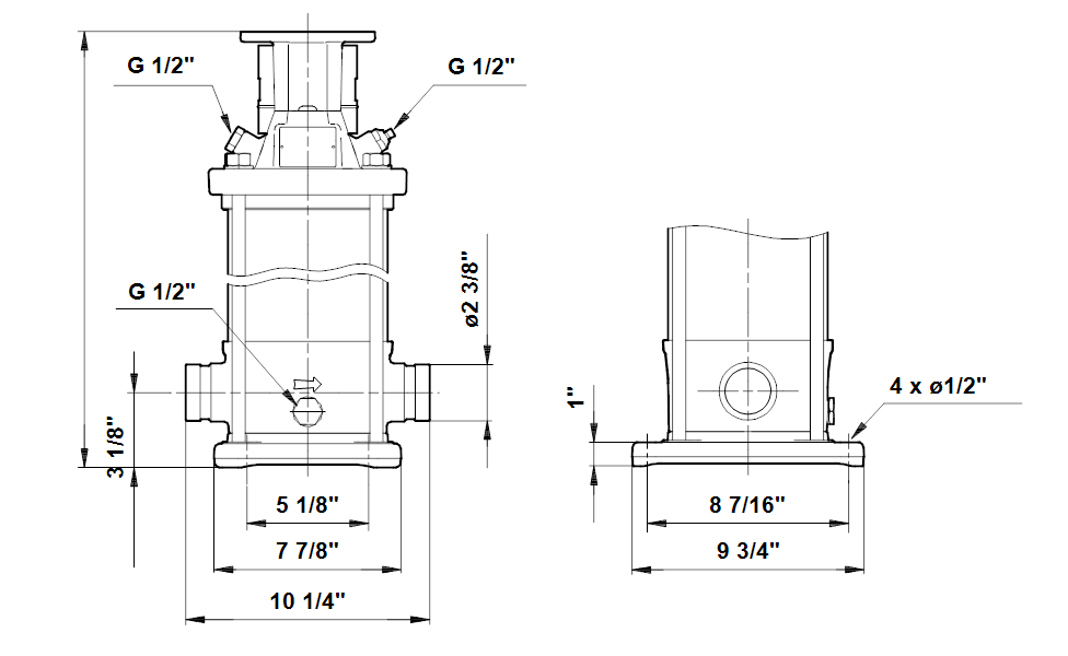 Detail Gambar Cad 2 Dimensi Pompa Air Nomer 45