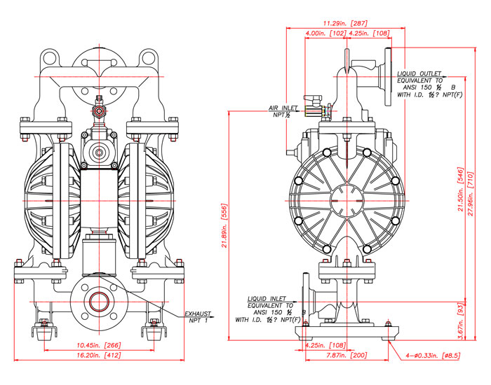 Detail Gambar Cad 2 Dimensi Pompa Air Nomer 10