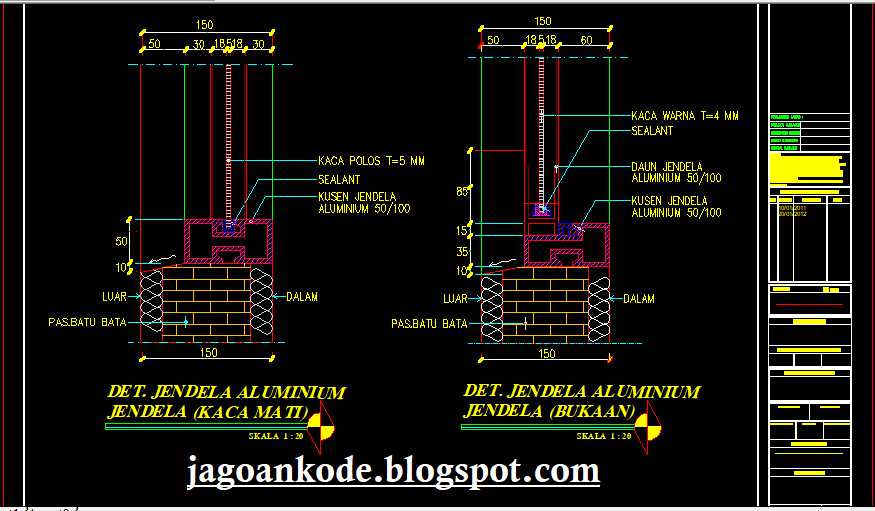 Detail Gambar Cad Detail Pintu Dan Jendela Sliding Nomer 12