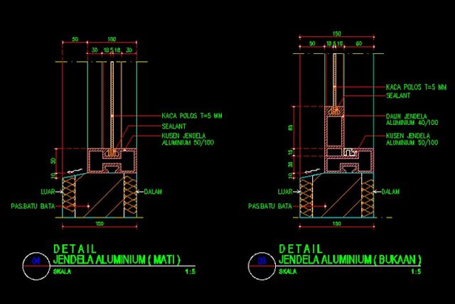 Detail Gambar Cad Detail Pintu Dan Jendela Sliding Nomer 9