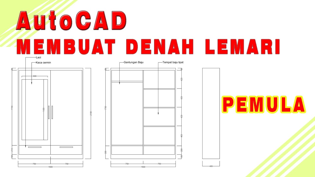 Detail Gambar Cad Lemari Pakaian Nomer 12