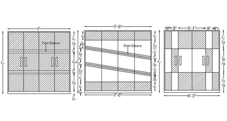 Detail Gambar Cad Lemari Pakaian Nomer 48