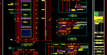 Detail Gambar Cad Pintu Lipat Kayu Nomer 8