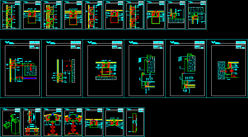 Detail Gambar Cad Pintu Lipat Kayu Nomer 17