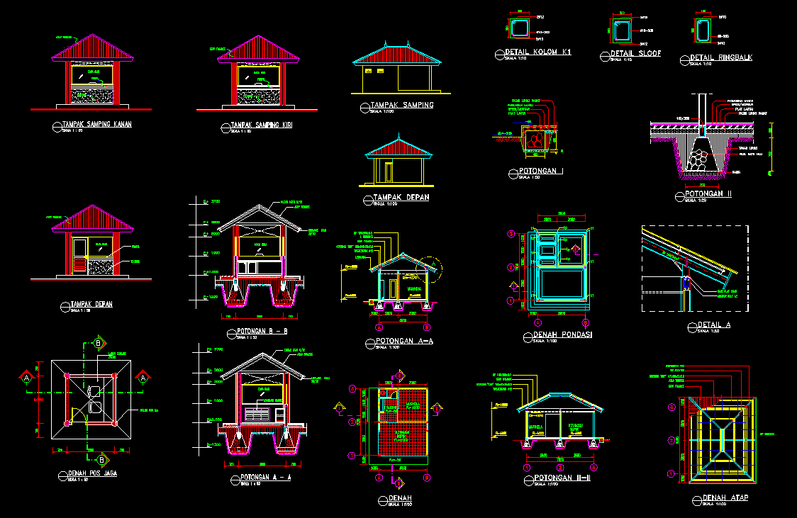 Detail Gambar Cad Pintu Lipat Kayu Nomer 45