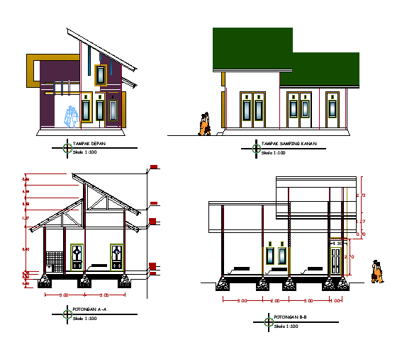 Detail Gambar Cad Rumah Nomer 30