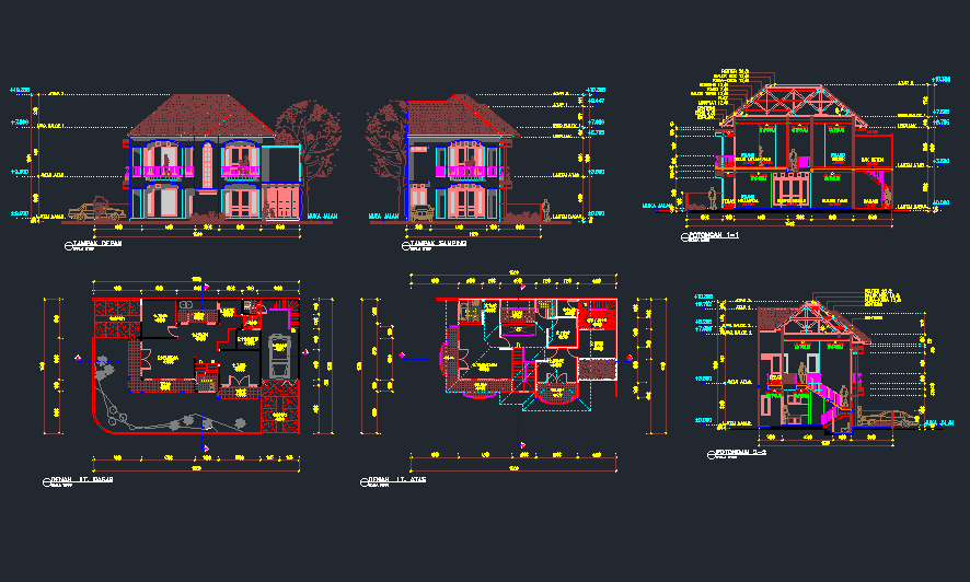 Detail Gambar Cad Rumah Nomer 48