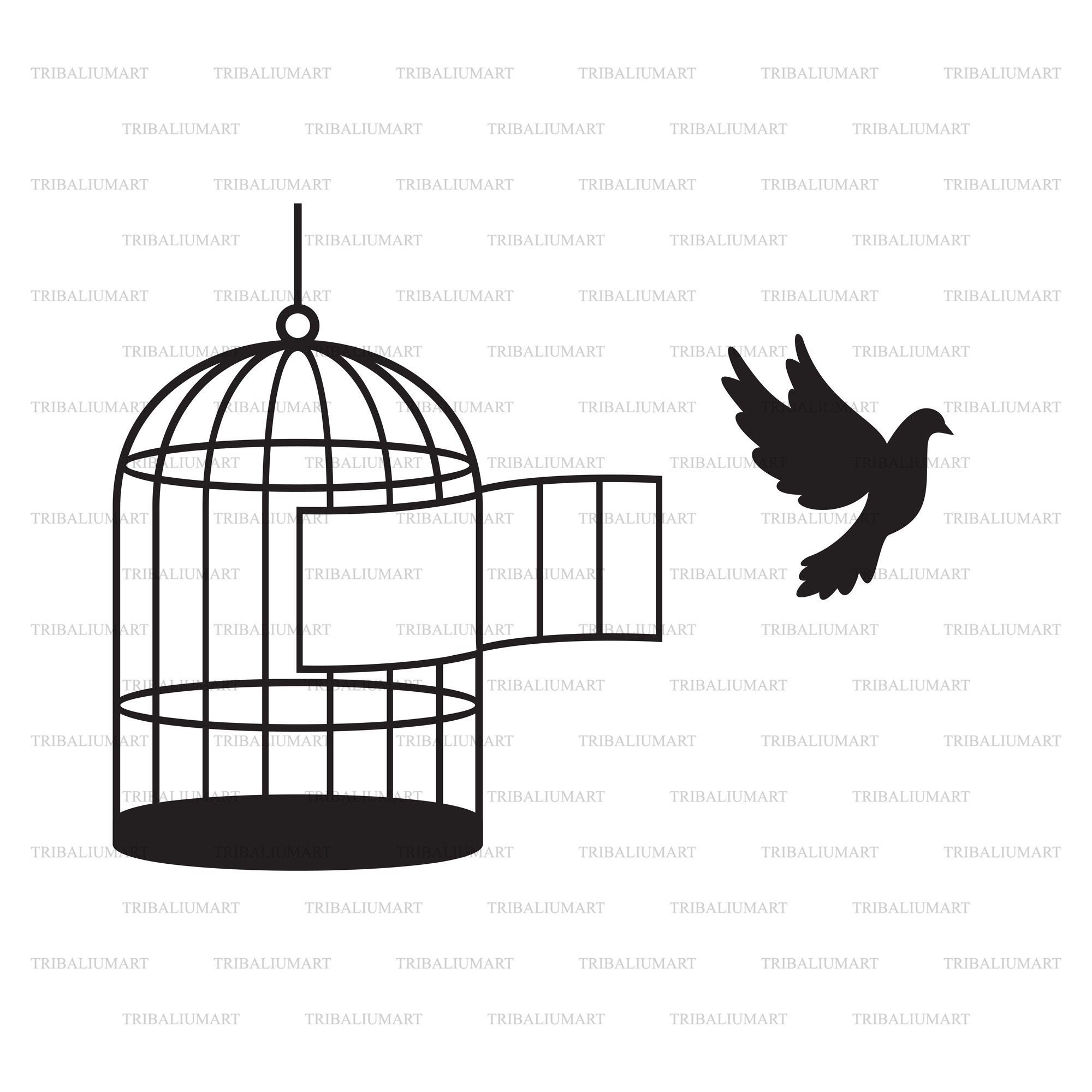 Detail Bird Cage Clipart Nomer 5