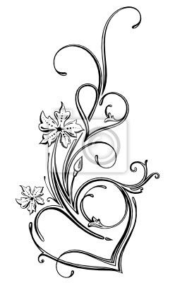Detail Blumen Ornament Tattoo Nomer 4