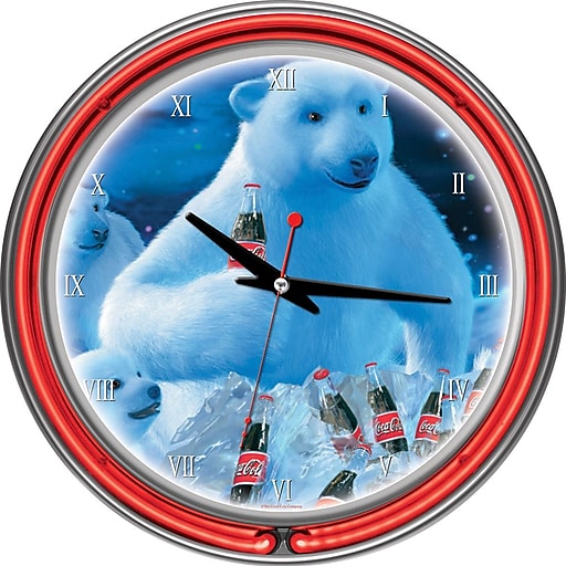 Detail Coca Cola Clock With Polar Bear Nomer 13