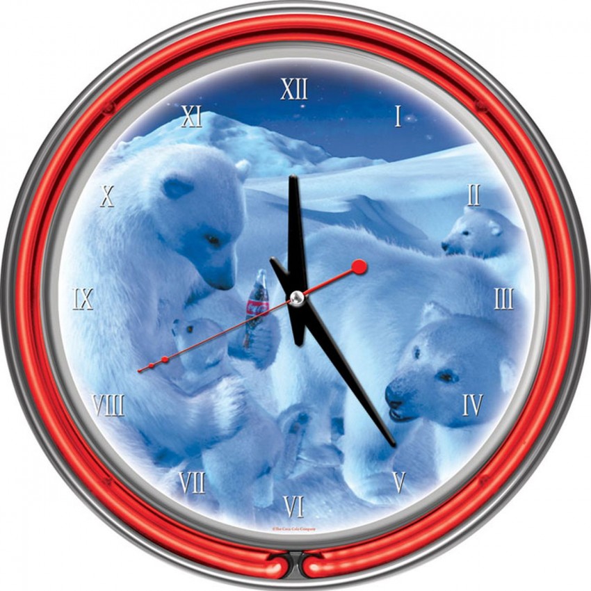 Detail Coca Cola Clock With Polar Bear Nomer 27