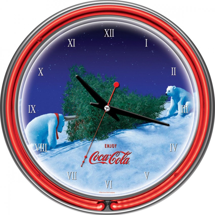 Detail Coca Cola Clock With Polar Bear Nomer 29
