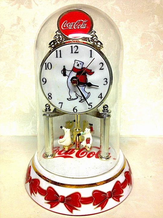 Detail Coca Cola Clock With Polar Bear Nomer 4