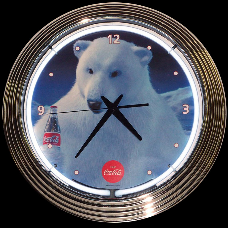 Detail Coca Cola Clock With Polar Bear Nomer 55