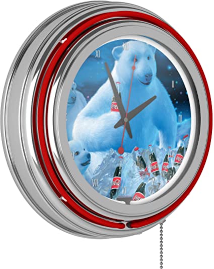 Detail Coca Cola Clock With Polar Bear Nomer 8