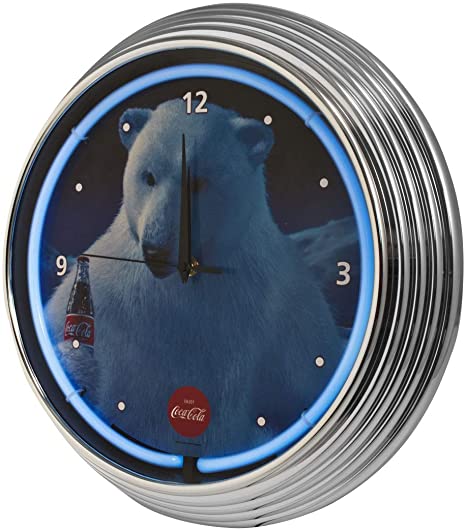 Detail Coca Cola Polar Bear Clock Nomer 13