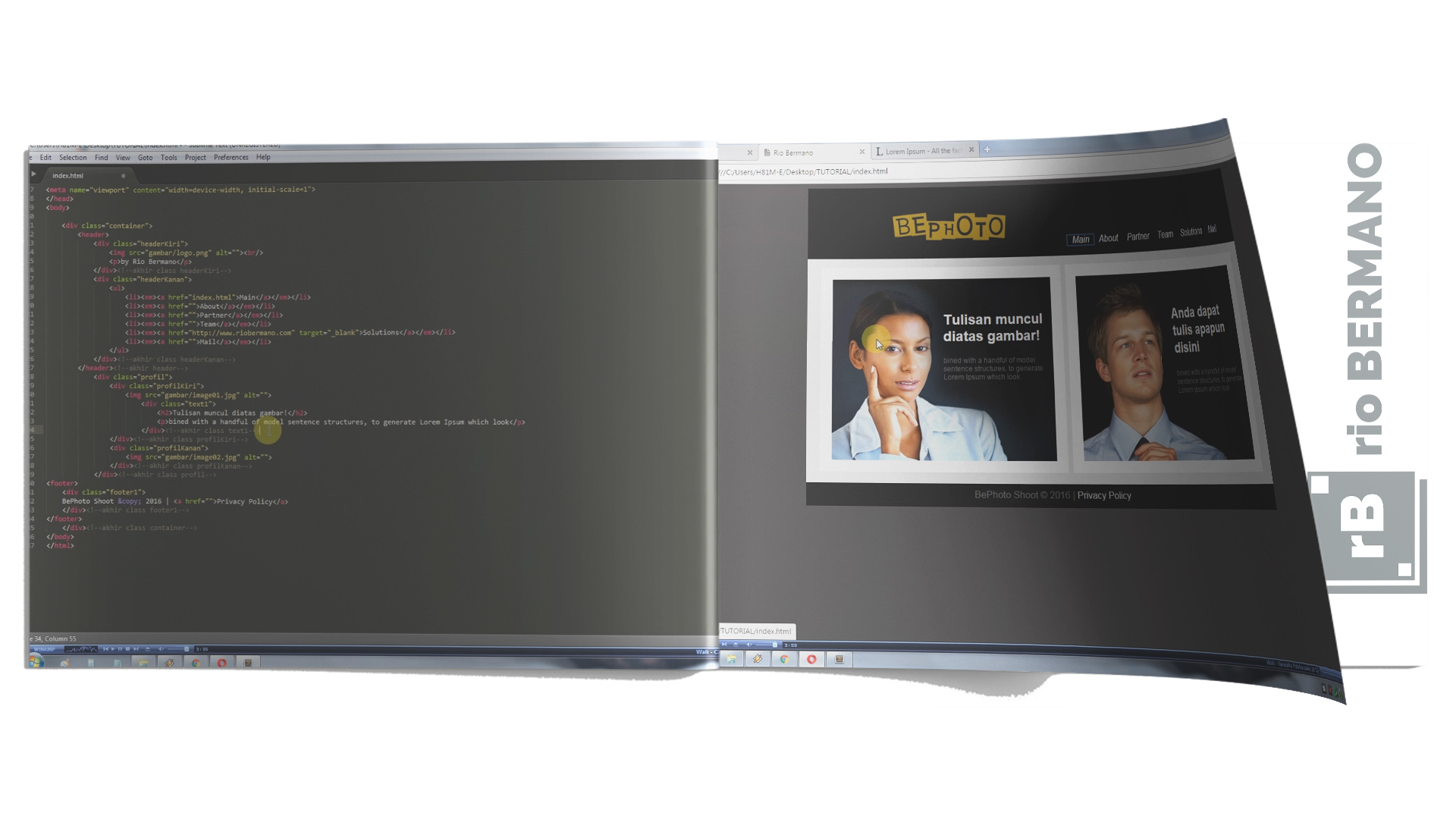 Detail Coding Html Membuat Tulisan Disamping Gambar Nomer 15