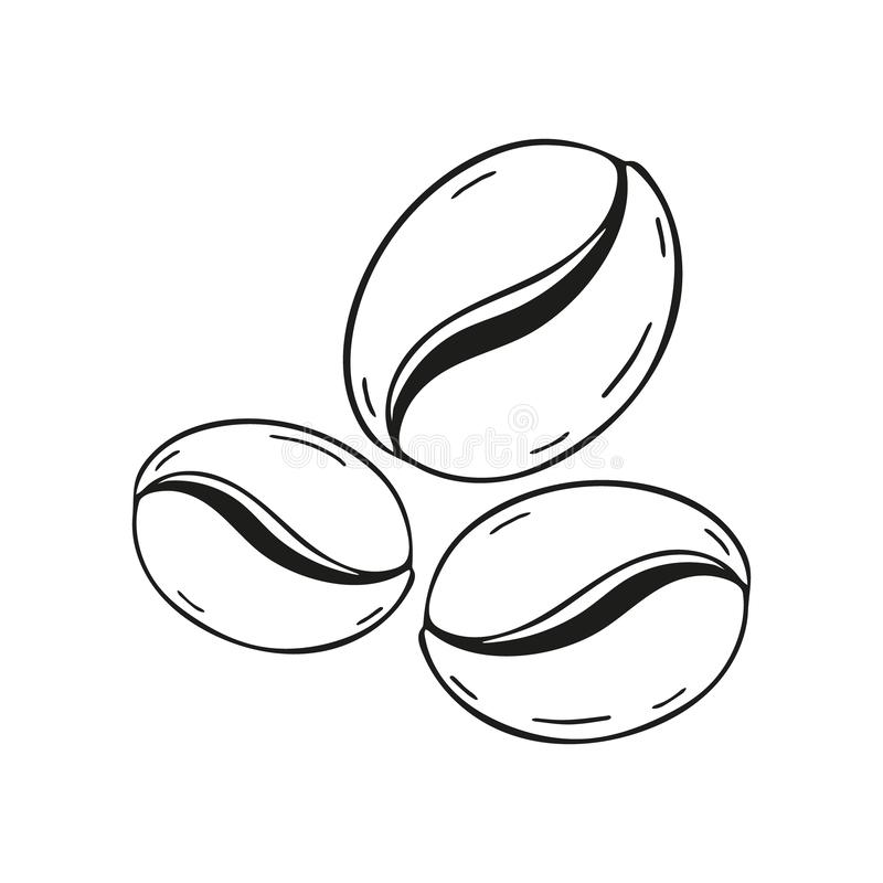 Detail Coffee Beans Clipart Black And White Nomer 6