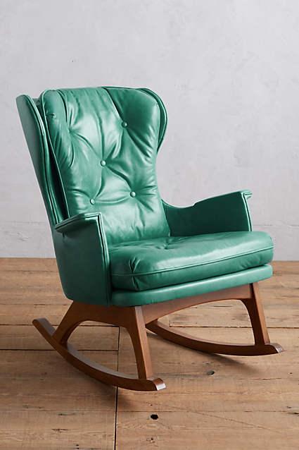 Detail Cognac Leather Rocking Chair Nomer 56