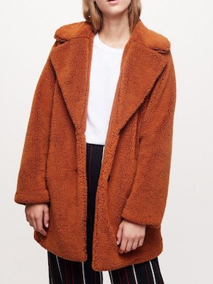 Detail Cognac Teddy Coat Nomer 17