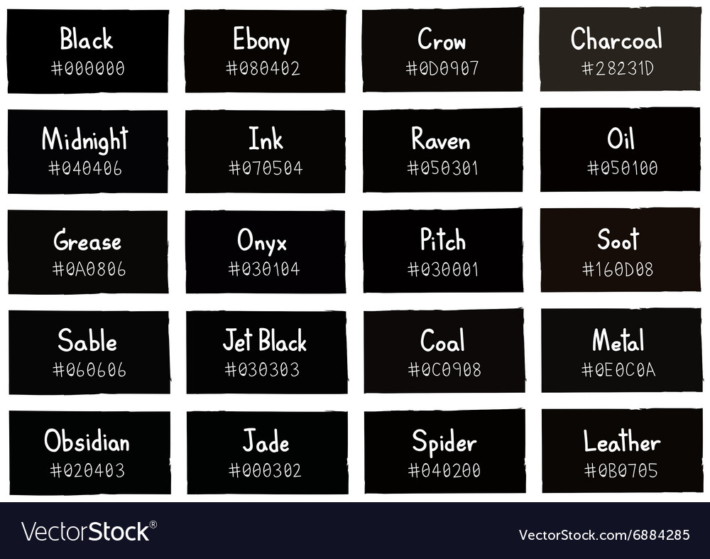 Detail Color Code Black Nomer 2