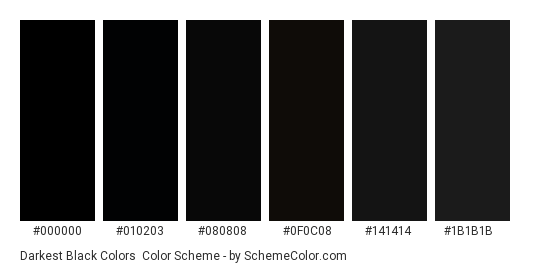 Detail Color Code Black Nomer 3