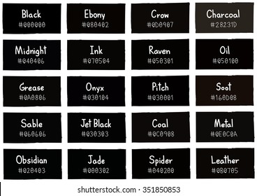 Detail Color Code Black Nomer 21