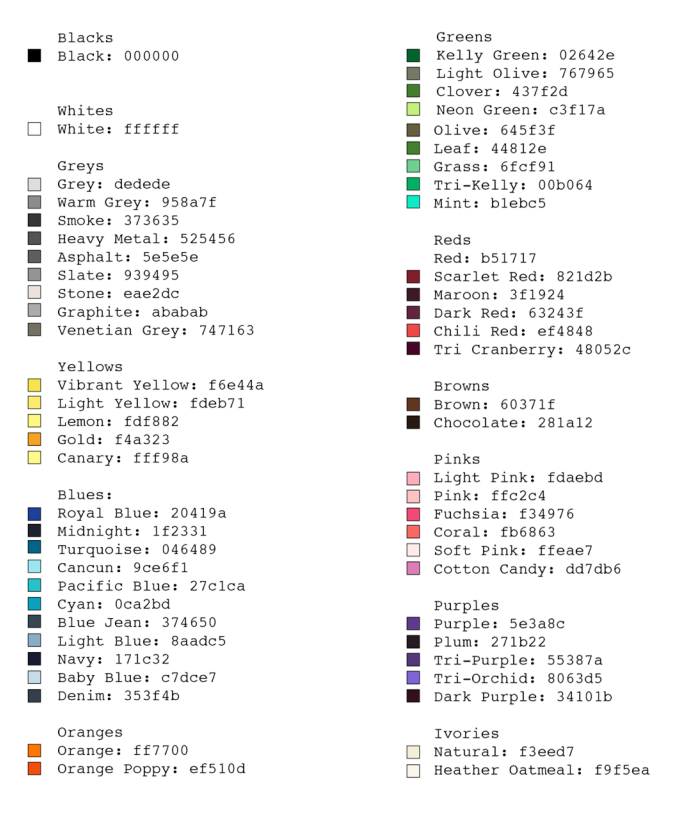 Detail Color Code Black Nomer 36