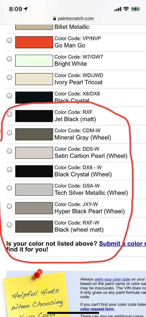 Detail Color Code Black Nomer 54