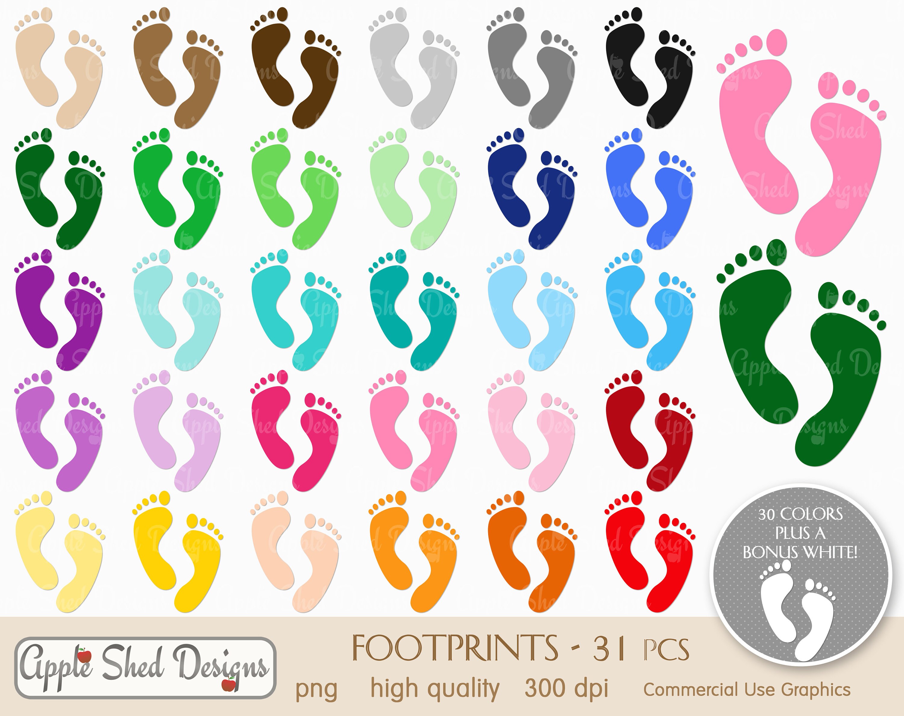 Detail Colored Footprints Clipart Nomer 35