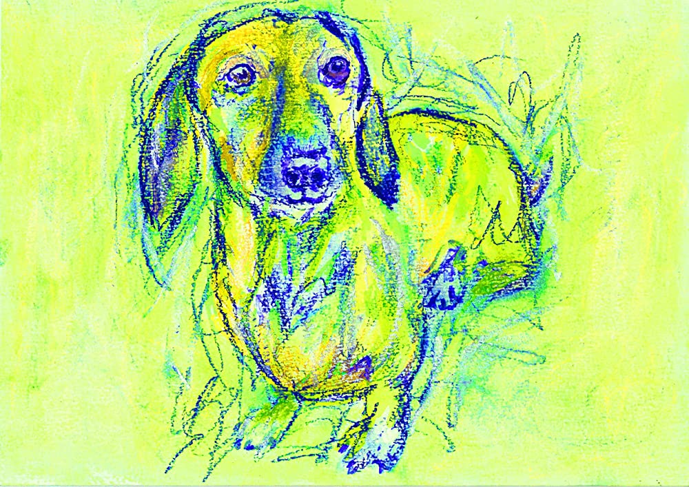 Detail Colorful Dachshund Painting Nomer 39