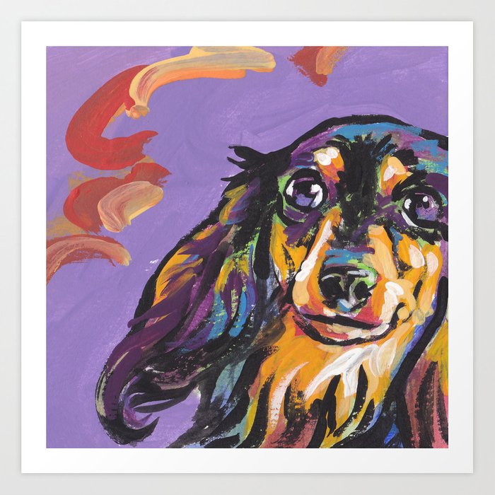 Detail Colorful Dachshund Painting Nomer 10