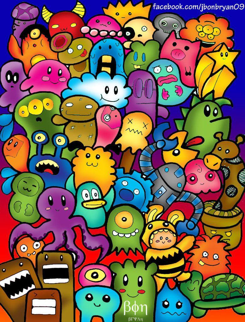 Detail Colorful Doodle Art Nomer 5