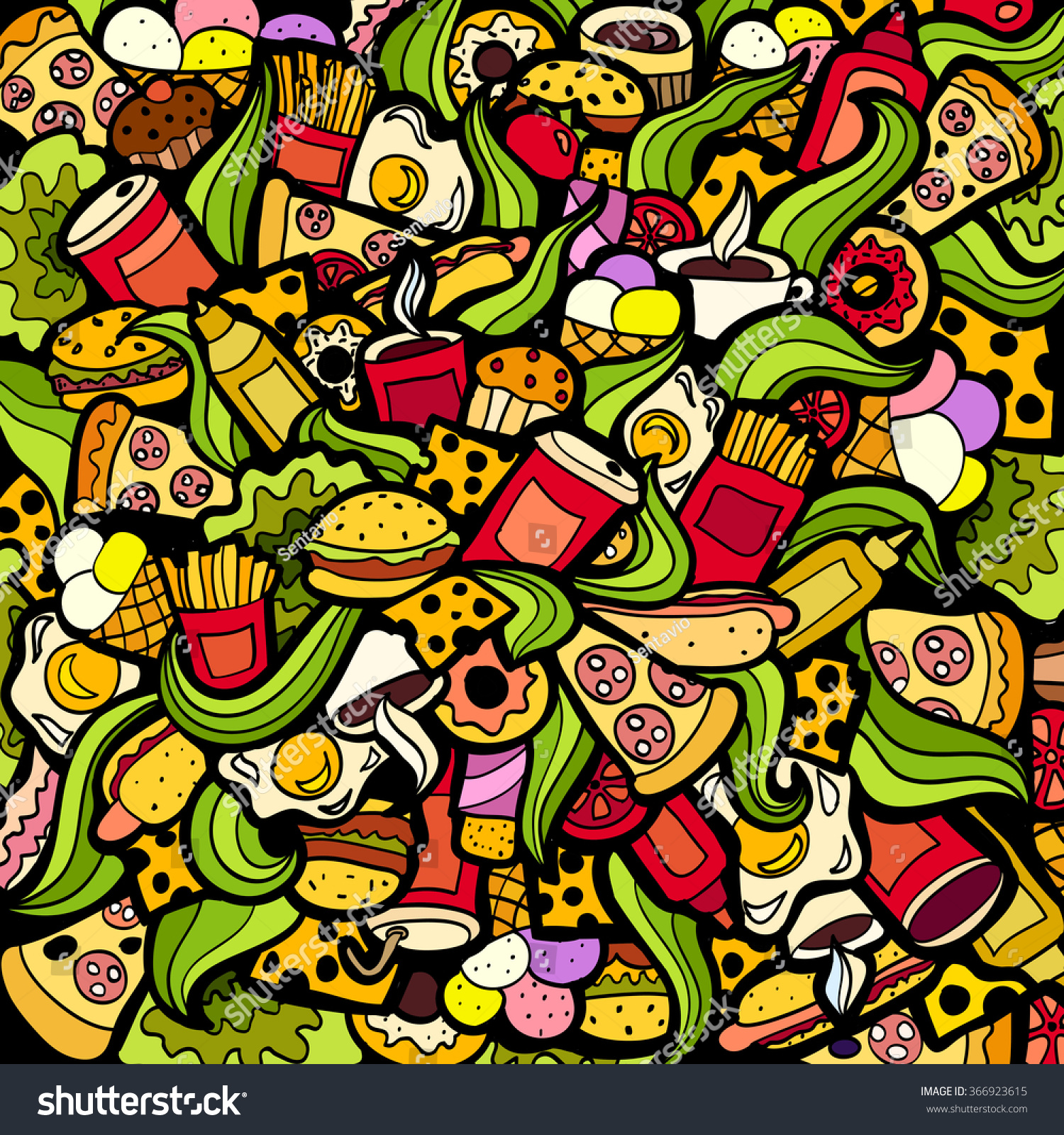 Detail Colorful Doodle Background Nomer 9