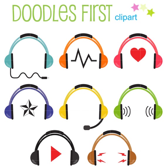 Detail Colorful Headphones Clipart Nomer 23