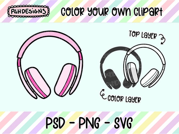 Detail Colorful Headphones Clipart Nomer 45