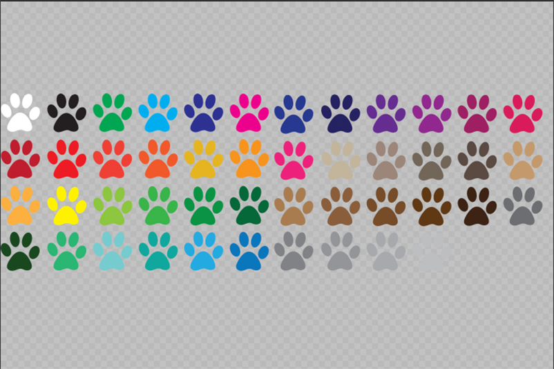 Detail Colorful Paw Print Clipart Nomer 22