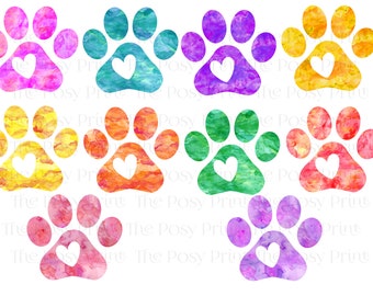 Detail Colorful Paw Print Clipart Nomer 24