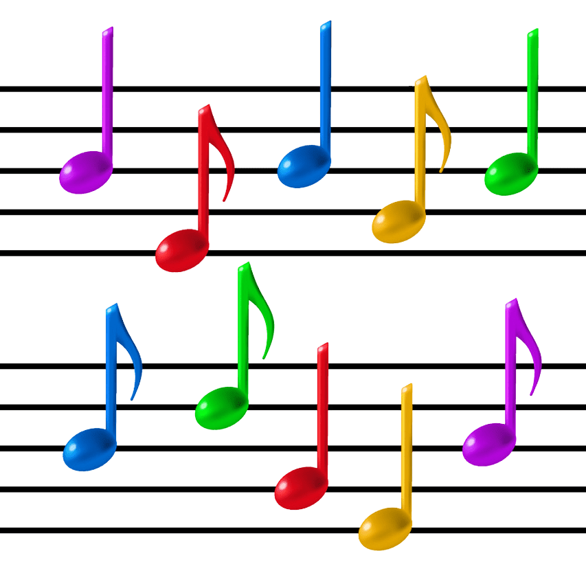 Detail Colorful Single Music Notes Nomer 39