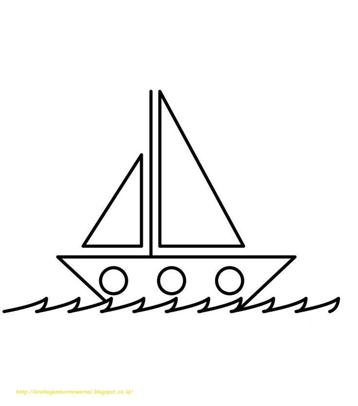 Detail Coloring Gambar Perahu Rakit Nomer 13