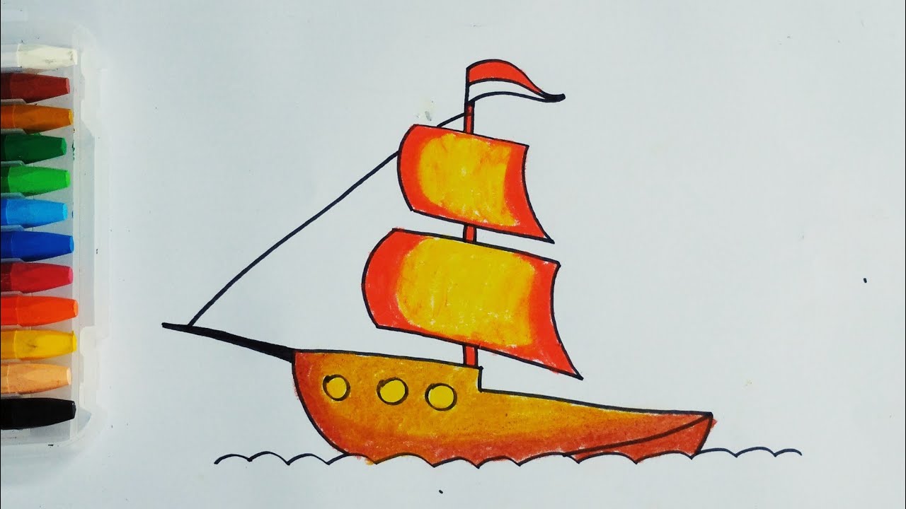 Detail Coloring Gambar Perahu Rakit Nomer 16