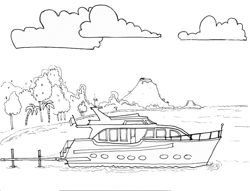 Detail Coloring Gambar Perahu Rakit Nomer 24