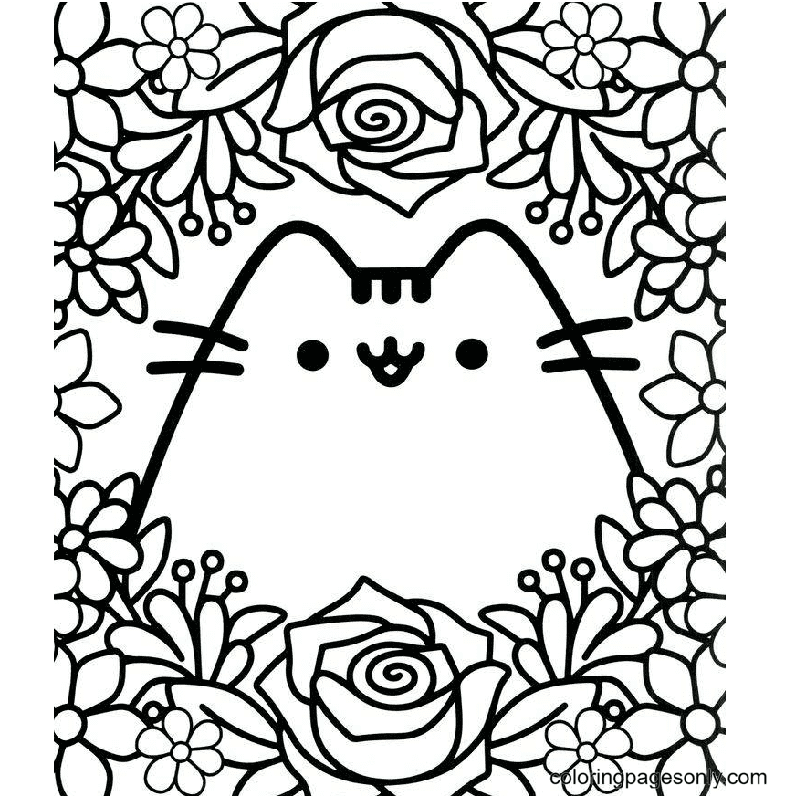 Detail Coloring Gambar Pusheen Nomer 12