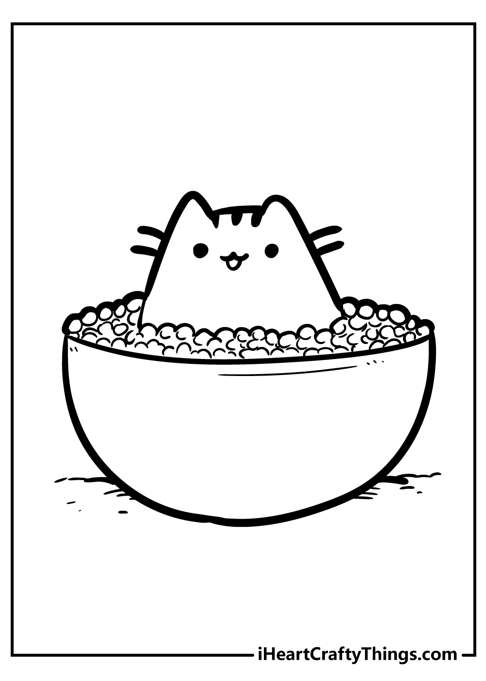 Detail Coloring Gambar Pusheen Nomer 26